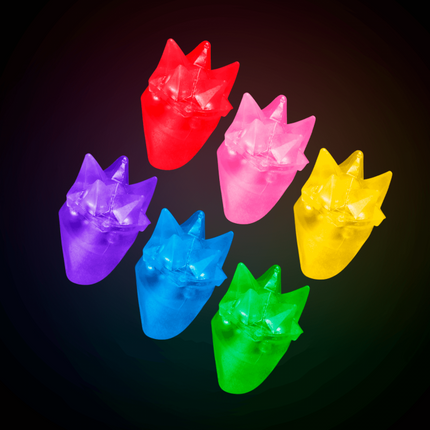LED Light Up Flashing Assorted Spike Rings