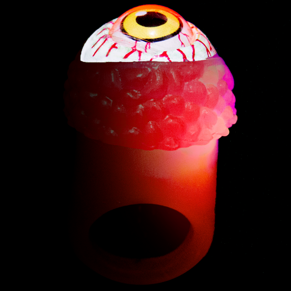 LED Light Up Flashing Black Eyeball Ring