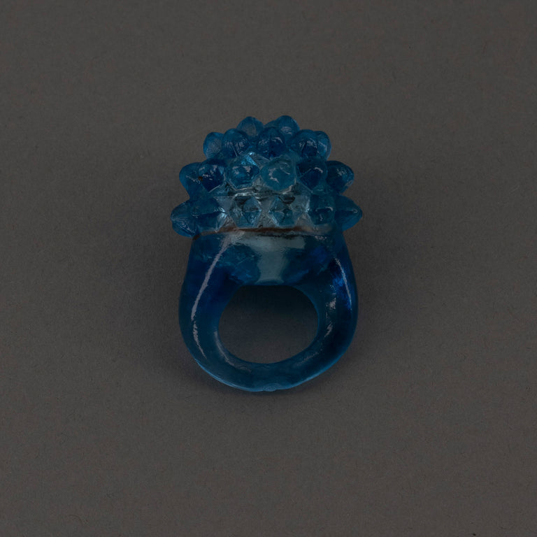 Blue Light Up Flashing LED Jelly Bumpy Rings - 12 | PartyGlowz.com