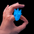 LED Light Up Flashing Blue Spike Rings
