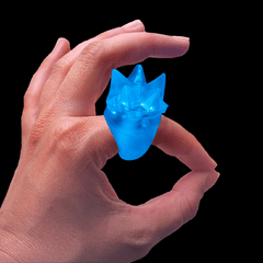 LED Light Up Flashing Blue Spike Rings