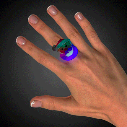 LED Light Up Flashing Christmas Rings Assortment
