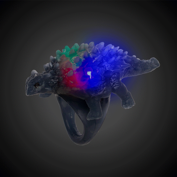 LED Light Up Dinosaur Rings - Assorted