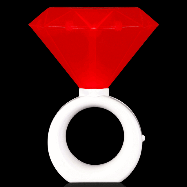 LED Light Up Flashing Green Spike Rings