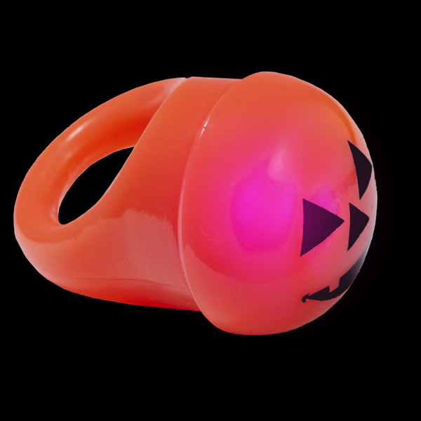 LED Light Up Flashing Halloween Pumpkin Ring