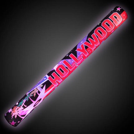 LED Light Up Flashing Hollywood Print Foam Stick