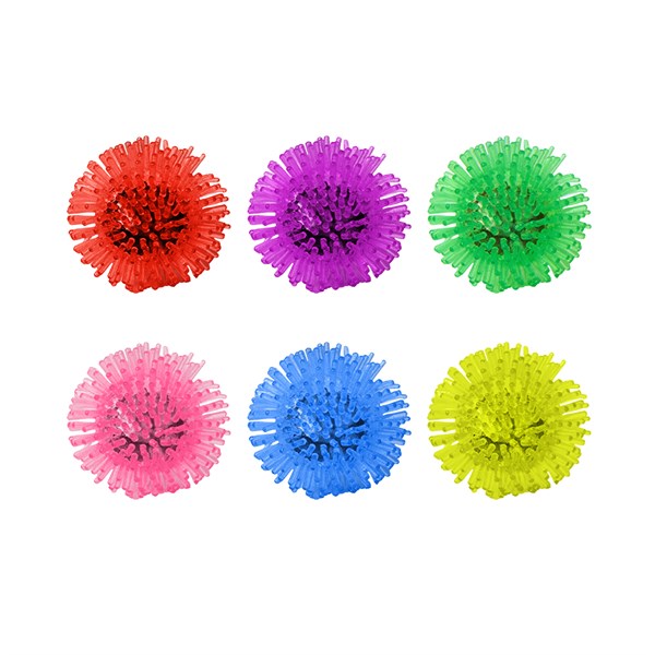 LED Light Up Flashing Jelly Porcupine Rings