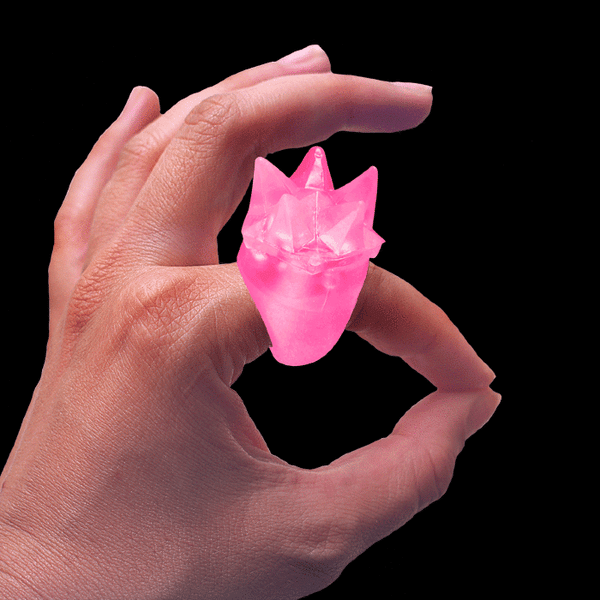 LED Light Up Flashing Pink Spike Rings