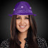 LED Light Up Flashing Purple Sequin Fedora Hat