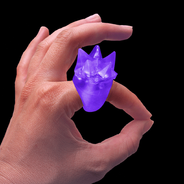 LED Light Up Flashing Purple Spike Rings
