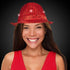 LED Light Up Flashing Red Sequin Fedora Hat