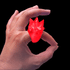 LED Light Up Flashing Red Spike Rings