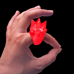 LED Light Up Flashing Red Spike Rings