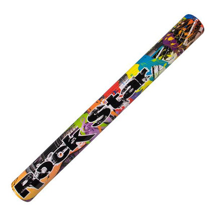 LED Light Up Flashing Rock Star Print Foam Stick