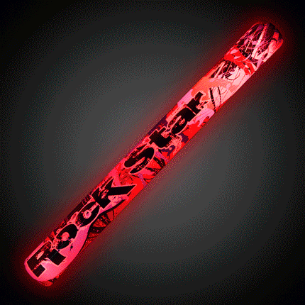 LED Light Up Flashing Rock Star Theme Foam Stick