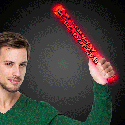 LED Light Up Flashing St.Patrick's Day Foam Stick Baton