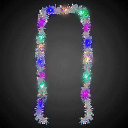LED Light Up Tinsel Scarf