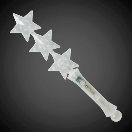 LED Light Up Flashing Triple Star Wand
