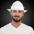 LED Light Up Flashing White Sequin Fedora Hat