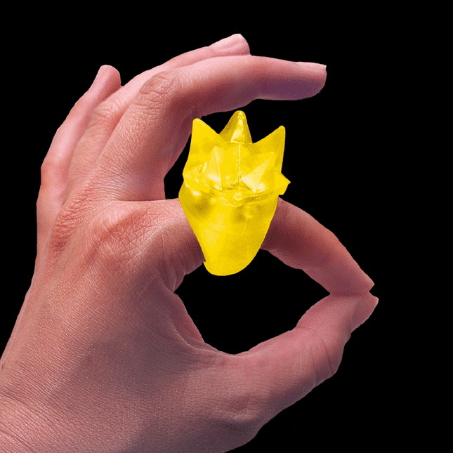 LED Light Up Flashing Yellow Spike Rings