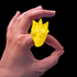 LED Light Up Flashing Yellow Spike Rings