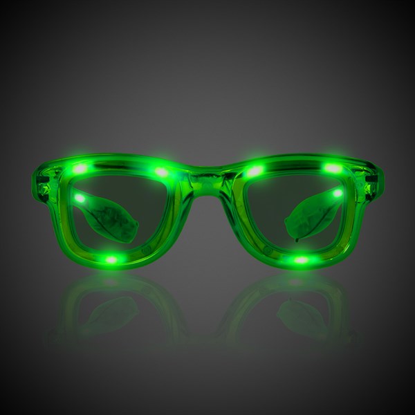 LED Light Up Green Retro Sunglasses