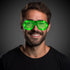 LED Light Up Green Slotted Glasses