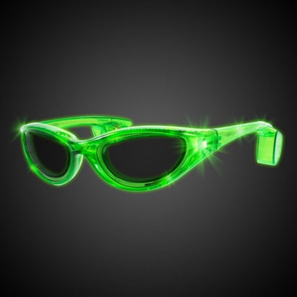 LED Light Up Green Sunglasses