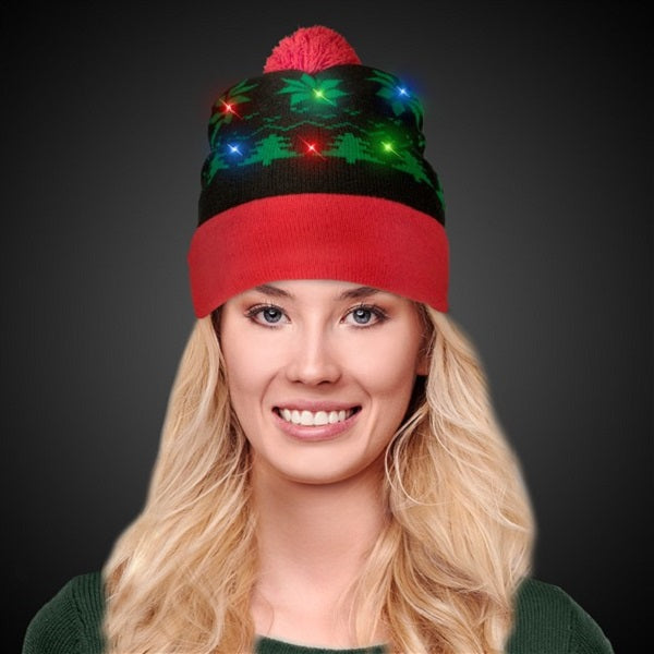 LED Light Up Holiday Knit Beanie