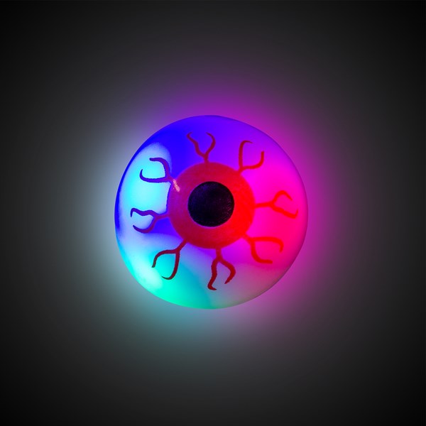 LED Light Up Jelly Eyeball Rings - Assorted Pack of 24