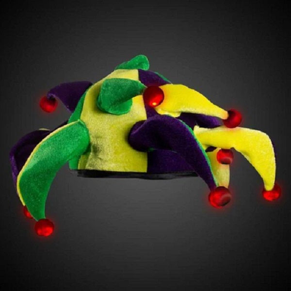 LED Light Up Mardi Gras Jester Hat