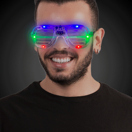 LED Light Up Multi-Color Flashing Slotted Shades