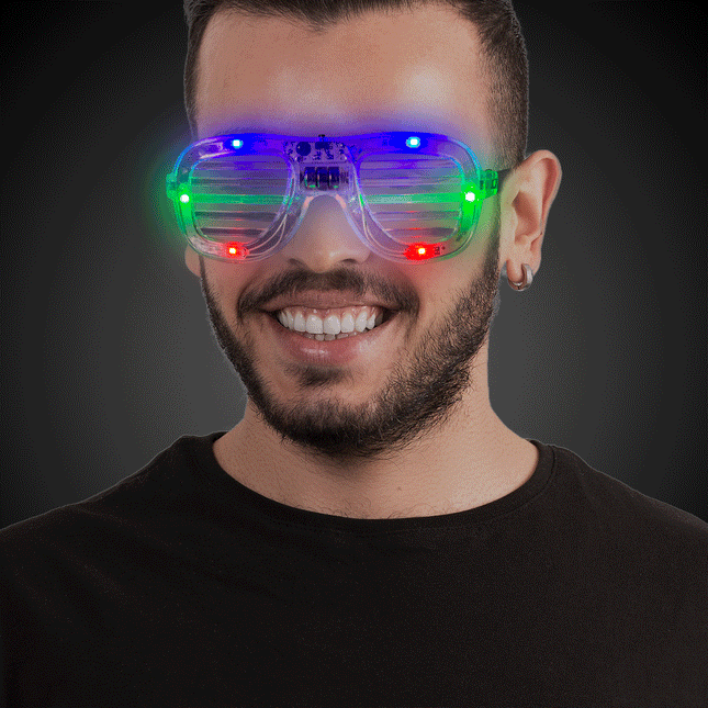 LED Light Up Multi-Color Flashing Slotted Shades