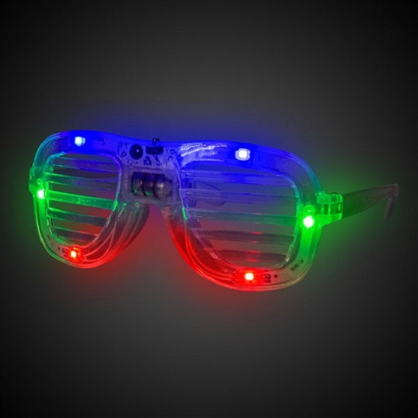LED Light Up Multi-Colored Slotted Shades