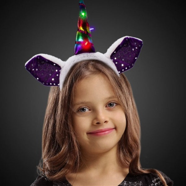 LED Light Up Multi-Color Unicorn Headband