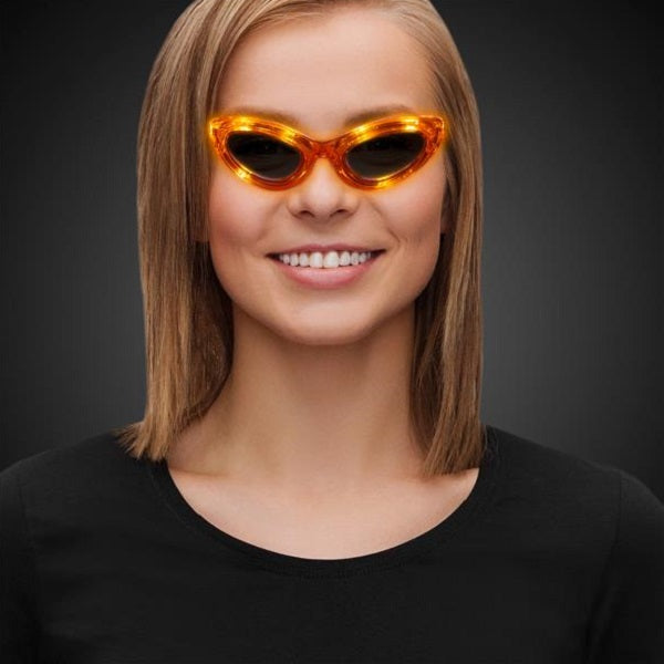 LED Light Up Orange Sunglasses