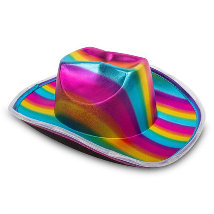 LED Light Up Rainbow Cowboy Hat