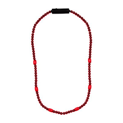 LED Light Up Red Beaded Necklace