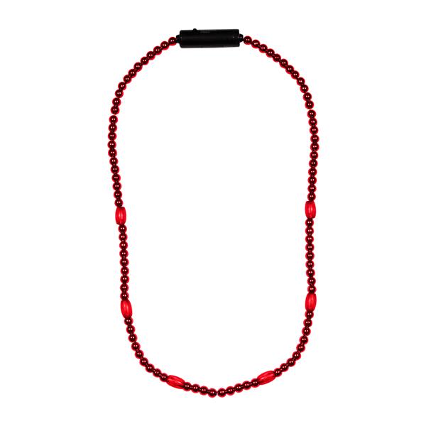 LED Light Up Red Beaded Necklace