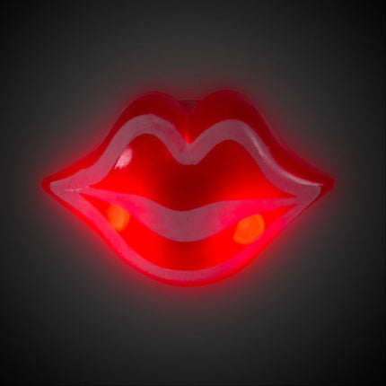 LED Light Up Red Lip Jelly Rings - Assorted