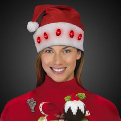 LED Light Up Santa Hat