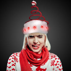 LED Light Up Santa Spring Hat