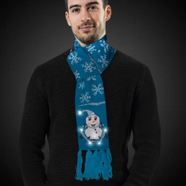 LED Light Up Snowflake Scarf