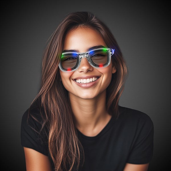LED Light Up Square Frame Sunglasses