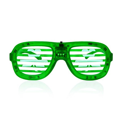 LED Light Up St. Patrick's Shamrock Slotted Shades