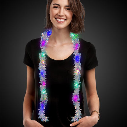 LED Light Up Tinsel Scarf