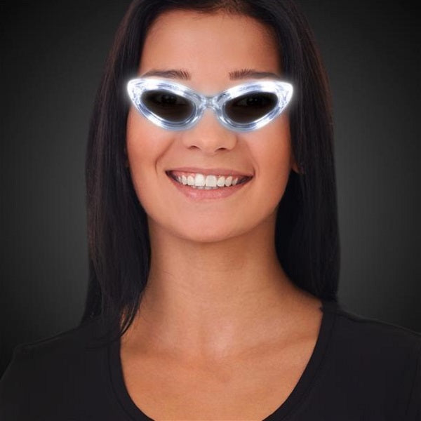 LED Light Up White Sunglasses