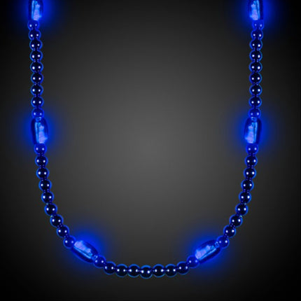 LED Light Up Blue Beaded Necklace