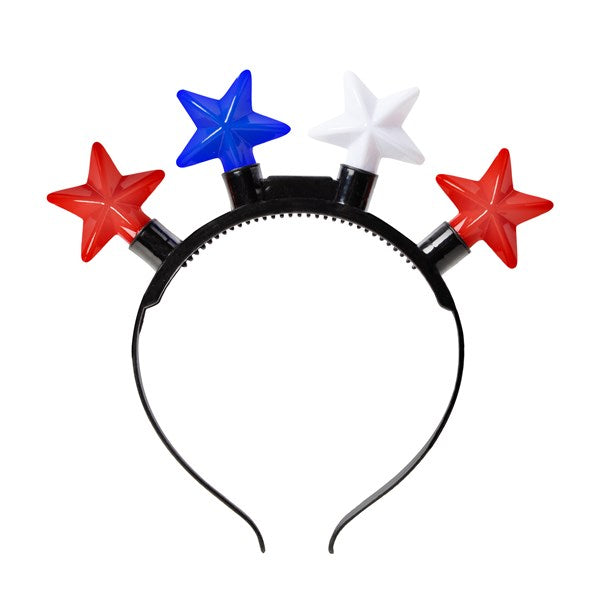 LED Lighted Patriotic Stars Headband