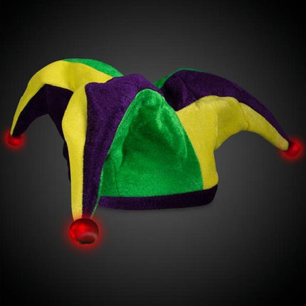 LED Mardi Gras Velvet Jester Hat
